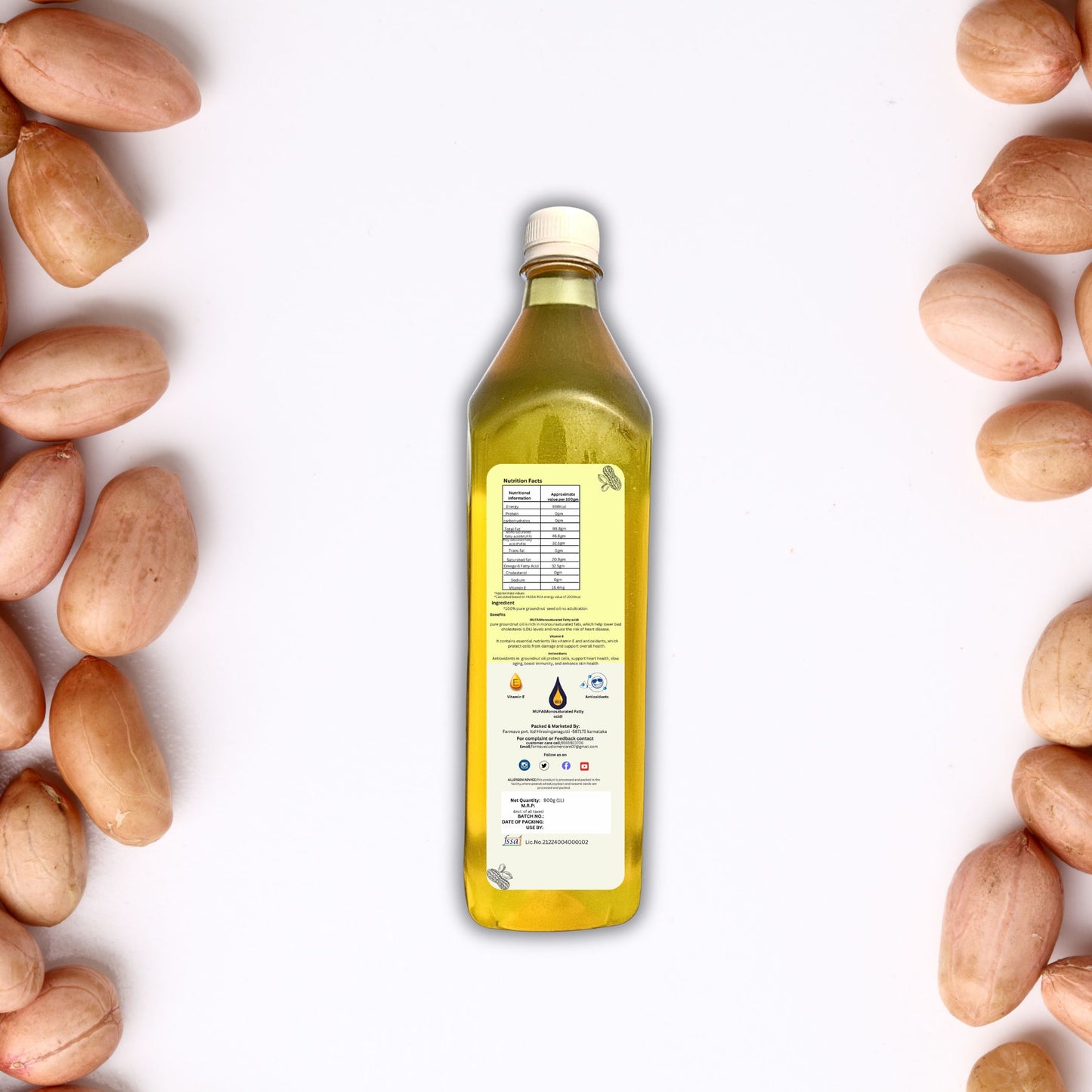 Farmave cold pressed grundnut oil