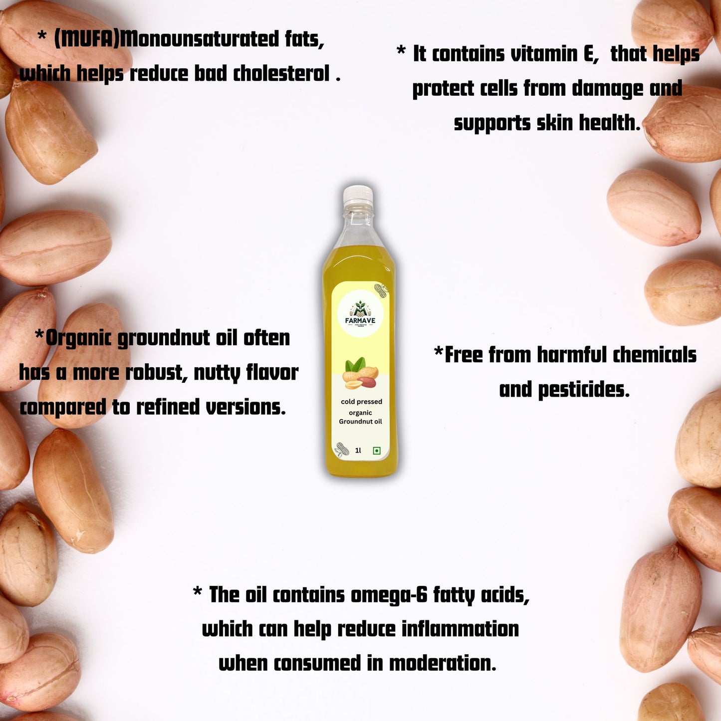 Farmave cold pressed grundnut oil